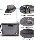 Odor Proof Stash Bag With Combination Lock Durable Smell Proof Gear Storage 11.8 X 8.6 Inch Travel Safe Bag With Features