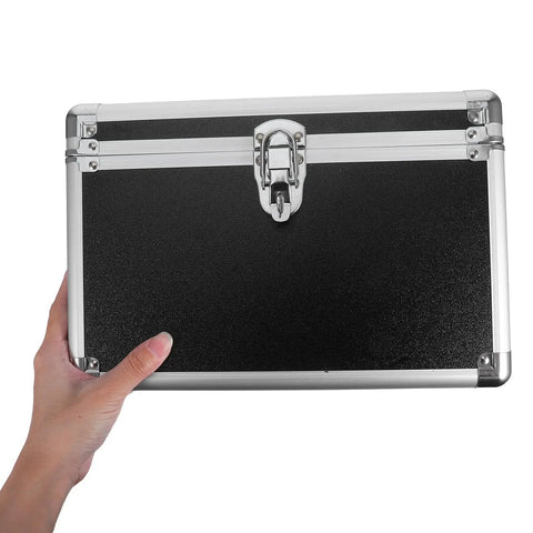 Portable Aluminum Tool Box With Ergonomic Handle And Enhanced Security Lock Heavy Duty Handheld Metal Storage Case For Engineers And Technicians