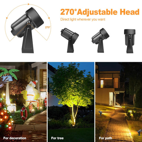 Low Voltage Outdoor Landscape Lights For Quick Safe Yard Vibes, 65.6Ft Wired LED Uplight Kit With Plug In Transformer, IP65 Waterproof