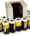 Bulk Pack Masking Film Rolls 12 Rolls 180 Feet Each 24 Inch Width Self Adhering Plastic For Painting And Auto Body Garage