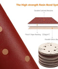 Diagram of 5 Inch 8 Hole Fine Grit Sanding Discs Pack 100 With 400 800 1000 1500 2000 Grits 20 Pieces Each showing layers and stack