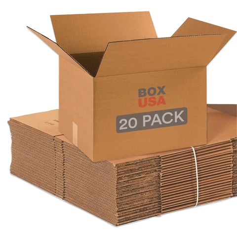 Move In Ready Grab And Go Medium Corrugated Cardboard Moving Boxes 20 Pack 18 X 14 X 12 Inches For Shipping Packing Storage Ideal For Apartment Home Office Books Clothes And More