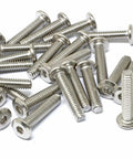 25 Pcs 1/4-20 X 1-1/4 Inch Stainless Steel 304 Hex Socket Flat Head Cap Screws Bolts For Furniture With Bright Finish