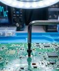 Using Premium Grade 14.9 Alloy Steel Hex Socket Head Cap Screws M1.4 X 6mm Black Oxide Coating on a circuit board.