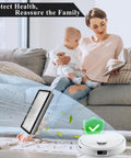 Replacement HEPA Filter Set For Qrevo S Curve Pro Plus MaxV Edge Robotic Vacuum Cleaners with family relaxing on couch