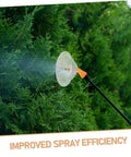 Two Pack Transparent Windproof Agricultural Nozzle Covers For Misting Sprayers Delivers Wide Even Fine Spray On Green Foliage
