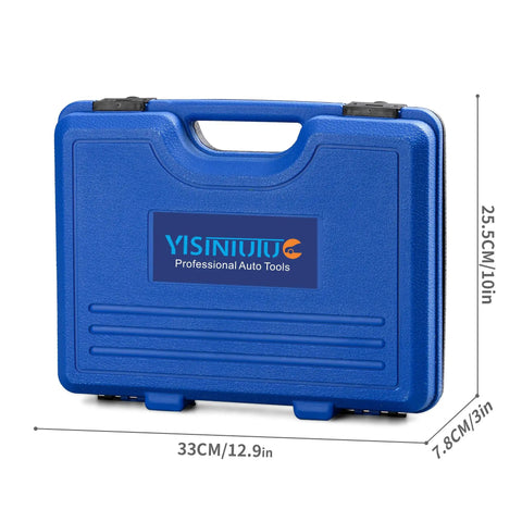 Top Shelf Crankshaft Puller Tool Plus Camshaft Alignment Fixture in blue case, dimensions 33CM x 25.5CM x 7.8CM, designed for Chevy Buick Opel Vauxhall.
