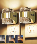 Chill Vibes Led Night Light Plug In Wall With Adjustable Color Temp And Triple Brightness For Bedrooms Hallways Featuring Classy Bubble Glass Design.