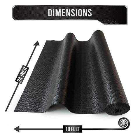 Pro Grade Tool Box Liner 10 Ft By 24 In Non Slip Thick Drawer And Shelf Mat for Toolbox Cabinets Keeps Tools In Place Black