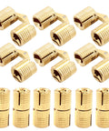 Hidden Brass Barrel Hinges Set 12mm 12 Piece Concealed Cabinet Hardware with 180 Degree Opening