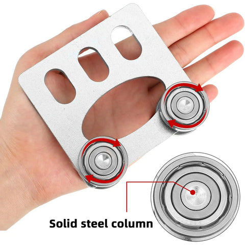 Close-up of heavy-duty silent roller from Beefy Four Wheel Trolley Assembly Rollers for Electric Hoist Installation