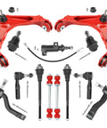 Chevy Silverado GMC Sierra Front End Suspension Kit 13 Piece With Control Arms Ball Joints Tie Rods Sway Bar Links Pitman Idler Arms