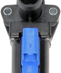 Heavy Duty Water Control Valve For Quick Engine Warm Up Direct Oem Fit, featuring black plastic body and blue connector.