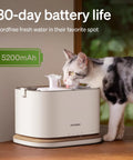 Cat drinking from Cordless Cat Water Fountain With Long Lasting Battery App Monitoring 3L Capacity Dockstream 2 Pet Fountain