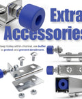 Channel Trolley Track Bracket Set For One And Five Eighths Inch Strut Channel Trolley Systems, heavy-duty chrome accessories