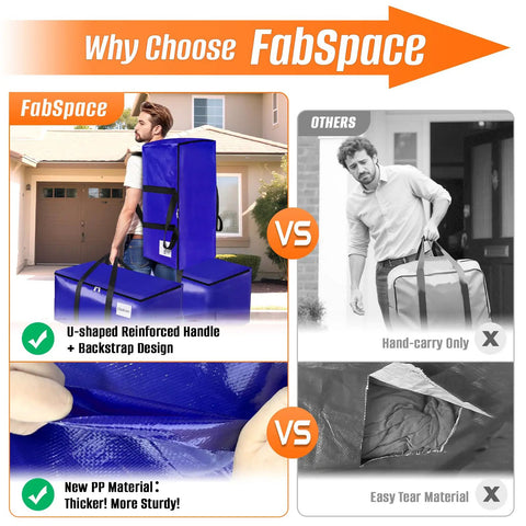 Comparison of Eight Pack Heavy Duty Moving Bags with Backpack Straps vs standard bags, showcasing features and durability.