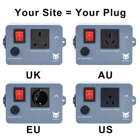 Slick Pwm Smart Relay Interface For Cnc Routers Vfd Spindles Dust Collectors Air Assist Pumps Engraving Modules Easy Mainboard Plug In Automation Control Switch Hub viewed from multiple angles showing socket types.
