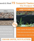 Comparison of black smooth plastic edging vs textured woodgrain edging in Wood Look Garden Edging Border 2.4 Inch Tall Lawn And Landscape Border For Flower Beds Tree Rings And Pathways Durable All Weather PE Material Easy To Install Low Maintenance Black