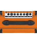 Top view of orange Crush PiX CR12L 12W 6-Inch Guitar Amp And Speaker Combo With 3-Band EQ Gain And Overdrive controls