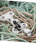 Stainless Steel Marine Catch Latch And Hasp Lock Set Silver 11.5x4.9cm For Boat Cabinets With Saltwater Resistance And Durable Heavy Duty Toggle Clamp Style Installation