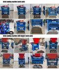 Heavy Duty Concrete Block Making Machine Adjustable Brick Press For Commercial Workshop Use High Volume Output, detailed views of brick making machines.