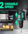 20V Brushless Cordless Hammer Drill With Impact Delivers 492 Inch Pounds Of Torque Half Inch All Metal Keyless Chuck