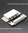 Plug And Play Magnetic Reed Switch NC NO COM Surface Mount Door Window Sensor With Cover For Home Security And Burglar Alarm Systems 5 Pack Durable ABS Housing High Temperature Resistant Reed Switch, screw terminal