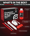 Hydraulic Brake Bleed Kit With 120ml Mineral Oil For Shimano Disc Brakes And MTB Bikes includes syringe, funnel, tube, and connectors