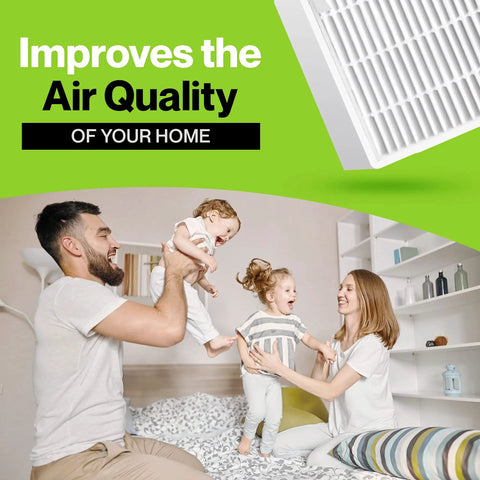 Six Premium HEPA Filter Set For HPA300 Air Purifier Replacement Filters With Eight Activated Carbon Prefilters Fits Honeywell HPA300 Series HRF R1 R2 R3 Replacements Easy Swap And Delivers Boss Level Fresh Clean Air Every Day product display with family enjoying improved air quality