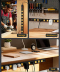 12 Outlet Heavy Duty Metal Power Strip With Surge Protector 15 Foot Extension Cord in garage, workbench, desk setup