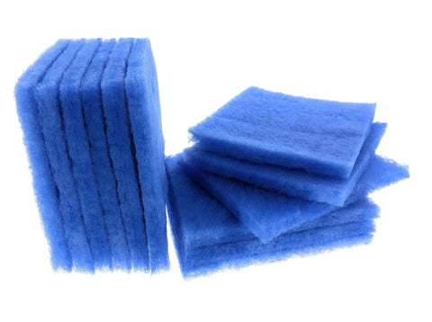 Huge Value Dryer Vent Filter Replacement 24 Pack Indoor Filter Compatible With BetterVent showing stacked blue polyester filters.