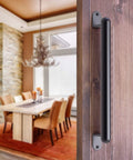 17 Inch Barn Door Pull Handle For Sliding Doors And Gates, Heavy Duty Metal Fence Gate Pull, Ideal For Barn Doors, Black Finish