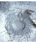 Illustration of shattered glass held by S8MC Window Film Security And Safety 8 Mil Clear For Home Windows 36 Inch By 12 Foot Keeps Shattered Glass In Place And Stops Break Ins With ANSI Z97 1 Class B And CPSC Category 1 Approved DIY Install.