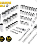 Assorted mechanics tools from 467 Piece Household Tool Set For Home And Garage Ready Projects In A 16 Inch Tool Bag with Heavy Duty Kit