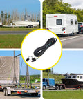 35Ft 4 Pin 5 Wire Trailer Wiring Harness Kit with color coded 18 AWG wires and durable PVC sheath for trailer connections