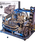 3D Wooden Puzzle Marble Run For Adults - Upgraded Spaceport Model Kit with Electric Drive showcasing intricate details