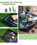 Foldable Plant Repotting Mat With 13 Piece Mini Garden Tools And 30 Pot Hole Mesh Pads, All In One Succulent Tool Kit