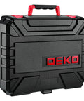 Red 8V Cordless Drill Set With 126-Piece Hand Tool Kit For Women, Lightweight DIY Power Tool Bundle Perfect For Home Projects, Wood And Plastic Drilling, Variable Speed Up To 800 RPM, Includes Bit Set And Case, black DEKO case