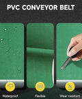 Smooth Operator Mini Desktop Conveyor Belt With Quick Gear Tuning And Heavy Duty DC Motor side view of waterproof PVC material for durability