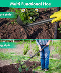 Heavy Duty 2 In 1 Garden Hoe And Cultivator With A 45 Inch Long Adjustable Handle used for weeding and cultivating soil