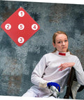 Durable Double Sided Rubber Fencing Target For Indoor And Outdoor Practice Quick Setup Practice Tool with fencer