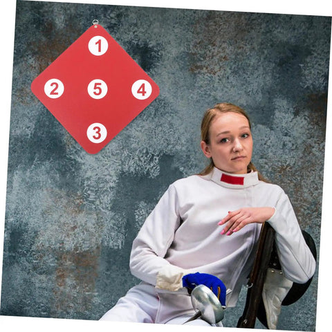 Durable Double Sided Rubber Fencing Target For Indoor And Outdoor Practice Quick Setup Practice Tool with fencer