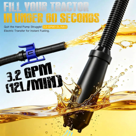 Cordless Electric Fuel Transfer Pump Battery Powered Gas Can Dispenser Featuring Auto Stop Overflow Guard And Dry Run Alert A No Sweat Hella Reliable Tool For Sweet Garage Jobs with 3.2 GPM flow and hose.