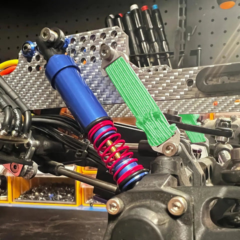 Shock Absorber Limit Straps for TRX4 Traxxas SCX10 One Tenth Scale RC Crawler Cars Blue Dope Upgrade Kit in action