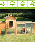 Backyard Chicken Coop On Wheels For 1 To 2 Chickens With Nesting Box Weatherproof Wooden Hen House Outdoor Poultry Barn Wire Fence