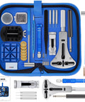 Pro Grade All In One 210 Piece Watch Repair Kit With Battery Change Kit Case Opener Link Remover Spring Bar Tools Screwdrivers And Portable Carrying Case With Instruction Manual