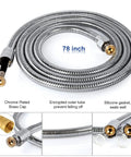 Stainless Steel Rain Shower Head Combo With 6 Inch Rainfall And Handheld 2 Settings Explosion Proof 78 Inch Hose close-up