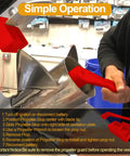 Must-Have Polymer Propeller Wrench Kit 1-1/16 Inch With Prop Stop Block in use on outboard engine, showing tool usage steps