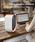 Portable Indoor Space Heater Quick Heat For Fast Warm Up With Overheat And Tip Over Protection Quiet Small Electric Desk Heater