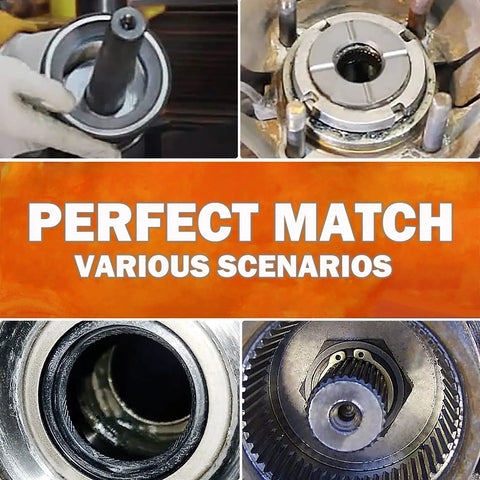 Collage of Ford Front Dana 50 60 Axle Seal Kit components, showcasing usage scenarios for 1998-2005 Ford Super Duty 4X4 trucks.